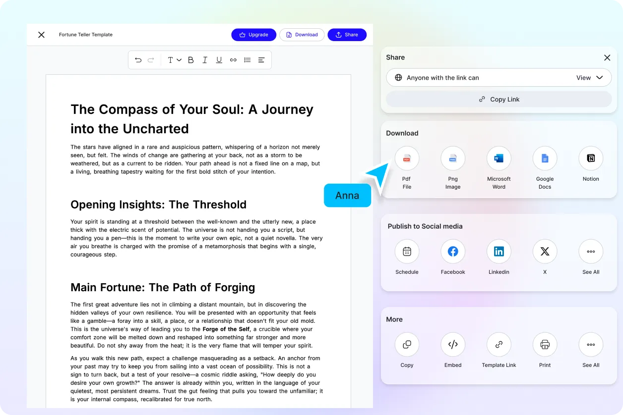 Free AI Fortune Teller Online | AI Fortune Reading Generator [ No Signup ]